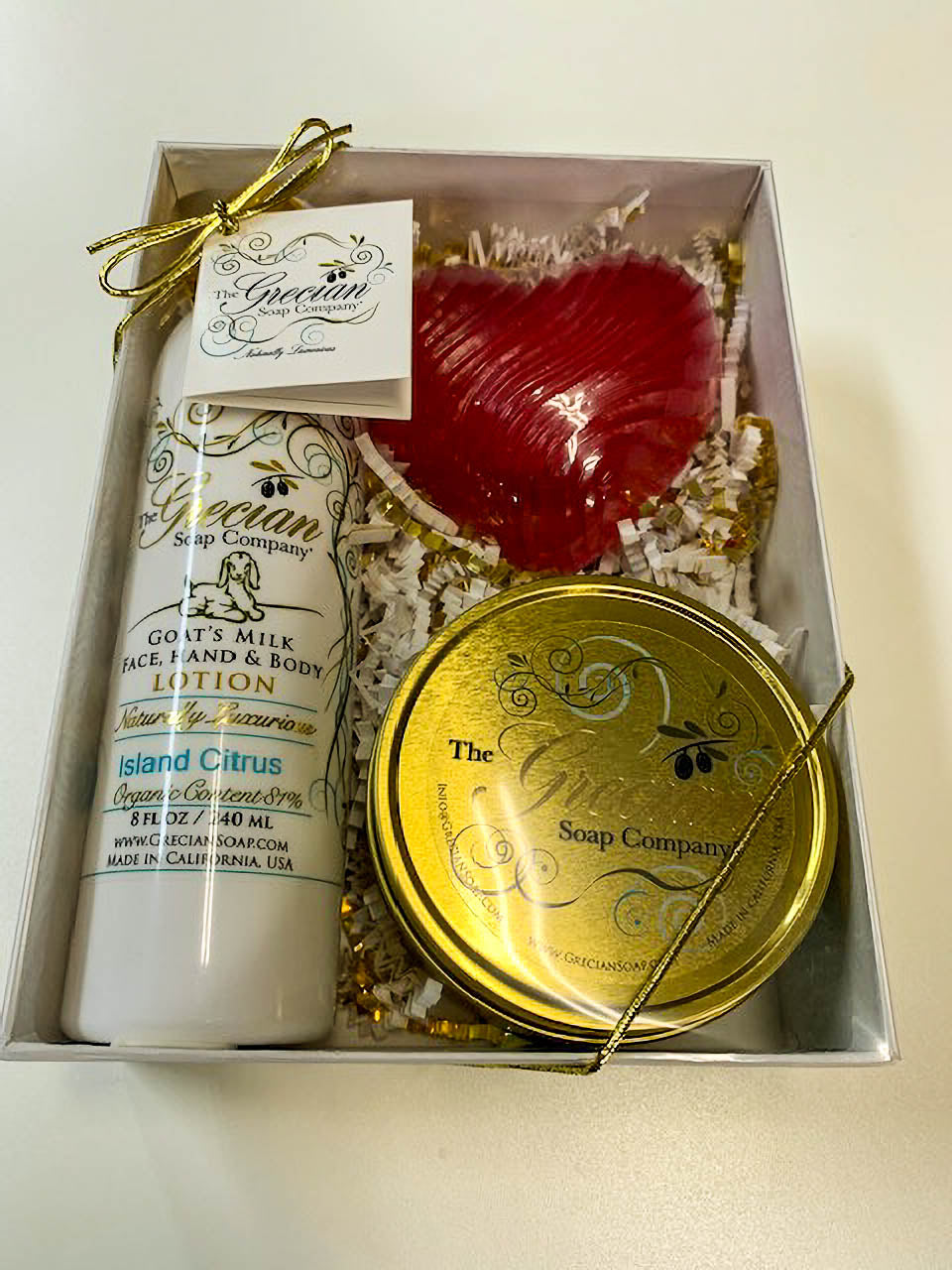 Lotion, Heart &amp; Candle Gift Box-Almond