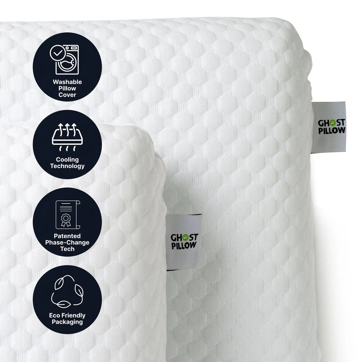 GhostPillow - Gel Memory Foam: Ultimate Cooling Comfort