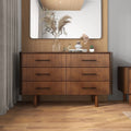 Logan Mid Century Modern Walnut Dresser
