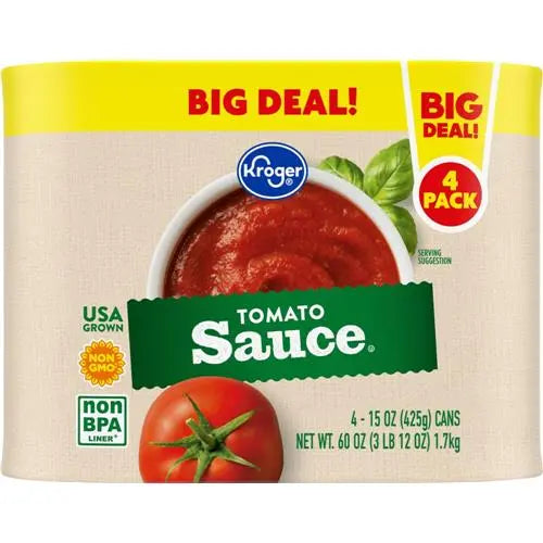 Tomato Sauce - Kroger - 15 oz (4 ct) for Flavorful Meals