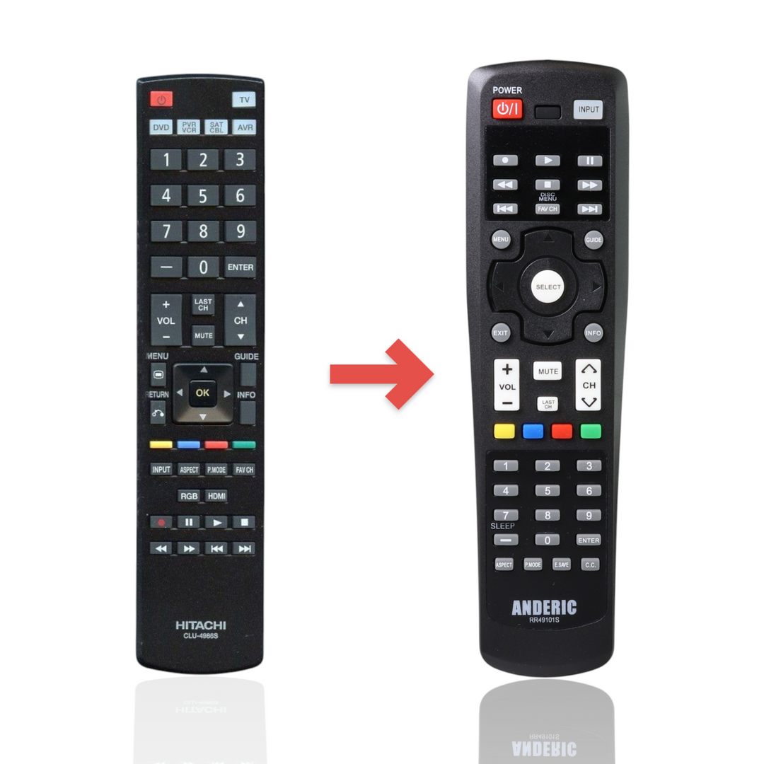 Anderic Substitute for Hitachi CLU-4986S TV Remote Control CLU4986S [RR49101S]