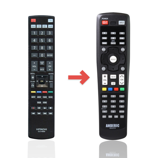 Anderic Substitute for Hitachi CLU-4986S TV Remote Control CLU4986S [RR49101S]