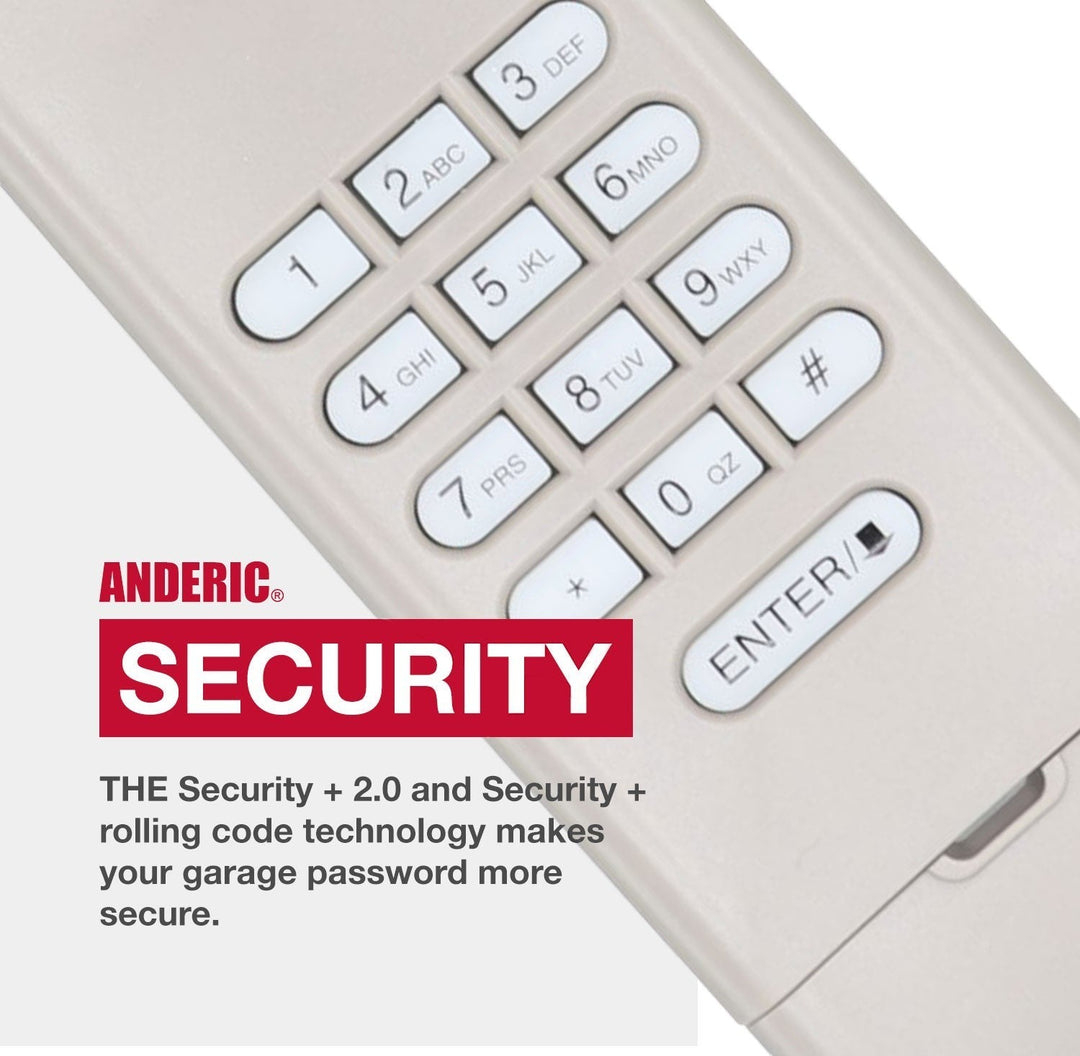 Anderic Substitute for LiftMaster 376LM / 376LMC Wireless Keyless Entry 315MHz Garage Door Opener Remote Control [877MAX]