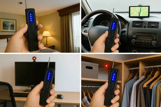 Wireless Signal &amp; Hidden Camera Detector - Anti-Spy Bug Detector Device