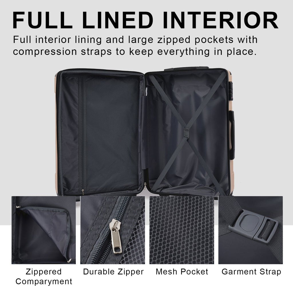 24 Inch Lightweight Durable ABS Hardshell Luggage