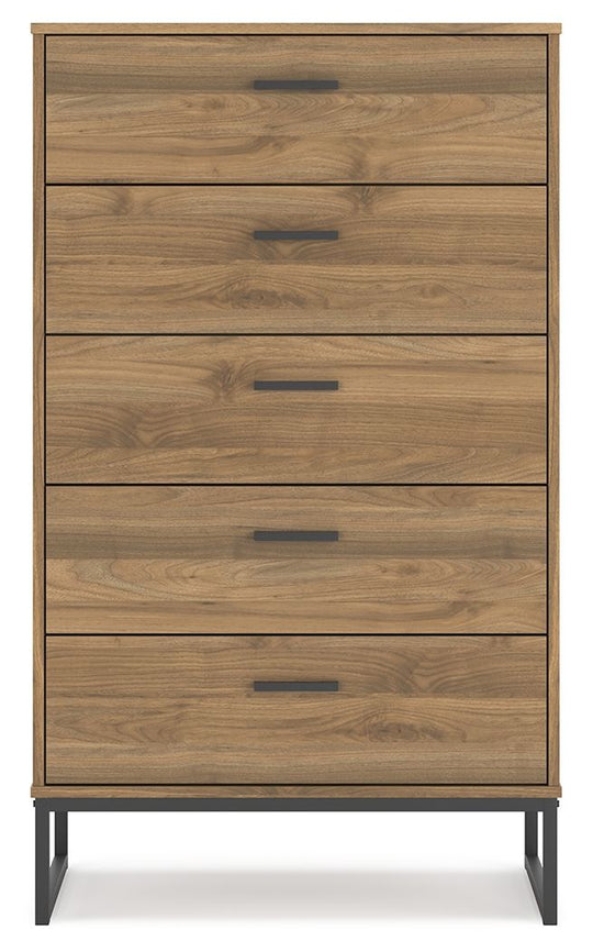 Deanlow - Five Drawer Chest - Honey