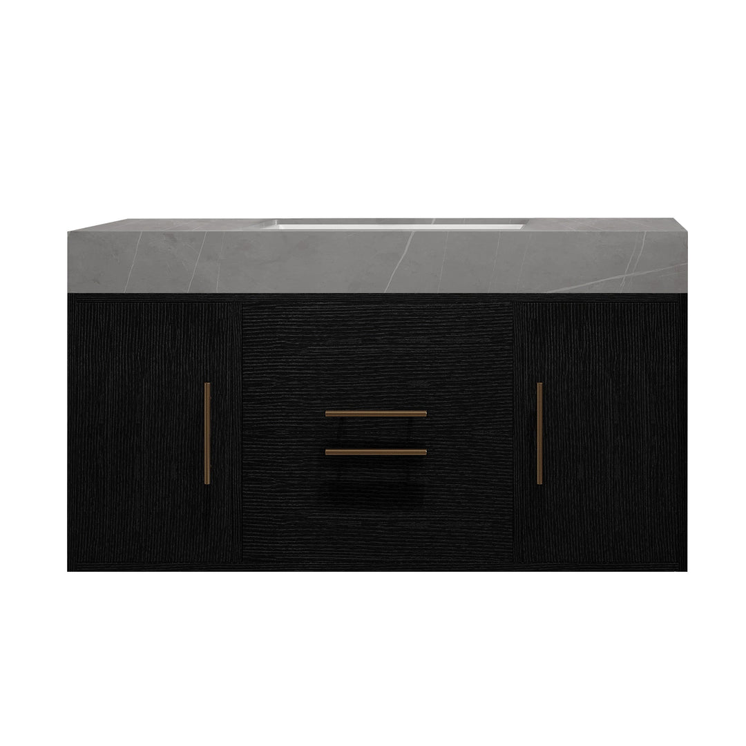 39.4 Inches Single Contemporary Floating Bathroom Vanity