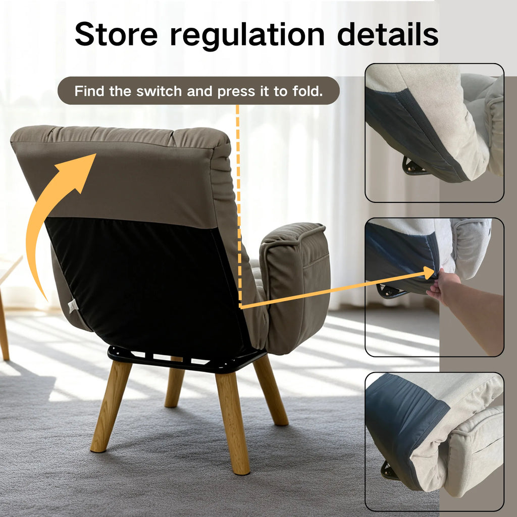 Sofa Lounge Chair - Rotatable and Adjustable for Ultimate Comfort