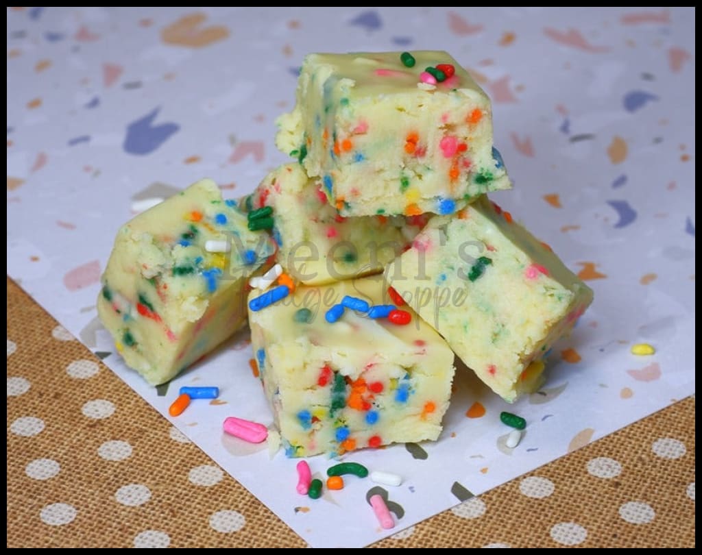 Handmade Cake Batter Fudge with Sprinkles | Meem&