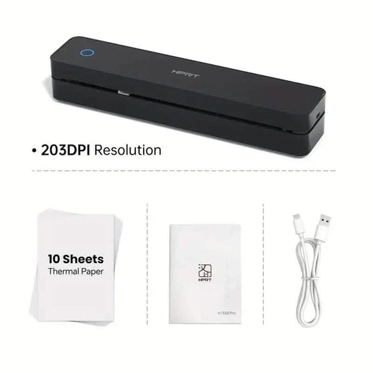 Portable Wireless Thermal Printer – 203DPI, A4 &amp; Letter, USB Charging