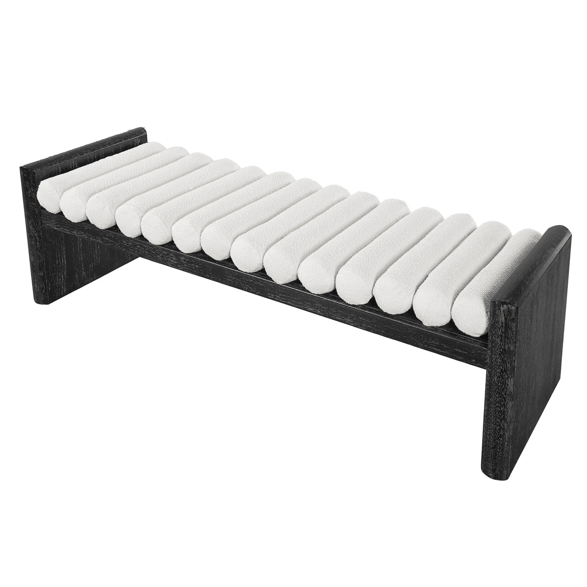 Upholstered Modern Chenille Bench for Stylish Seating