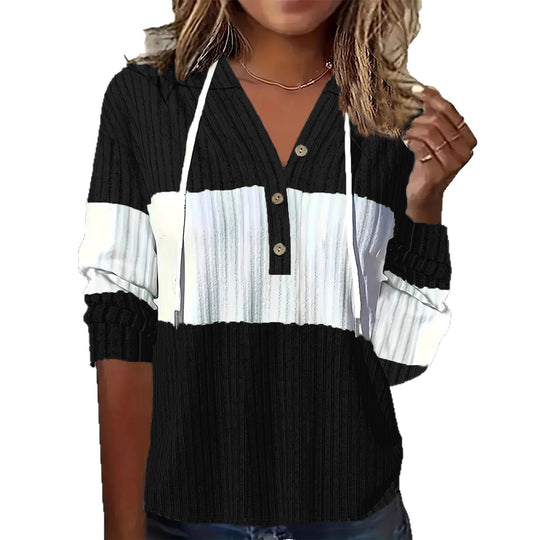 Patchwork Versatile Dress And Hooded Long-sleeve Top