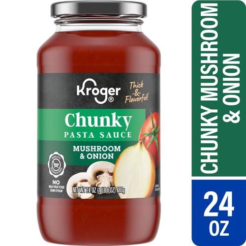 Kroger Mushroom &amp; Onion Chunky Pasta Sauce 24 oz