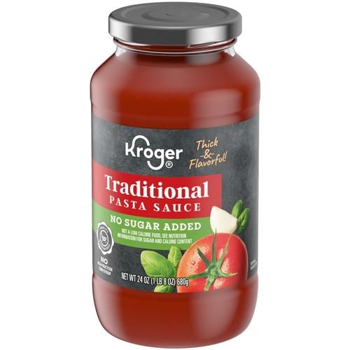Kroger No Sugar Added Traditional Pasta Sauce 24 oz