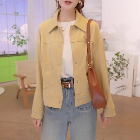 Stylish Chic Casual Versatile Solid-color Top
