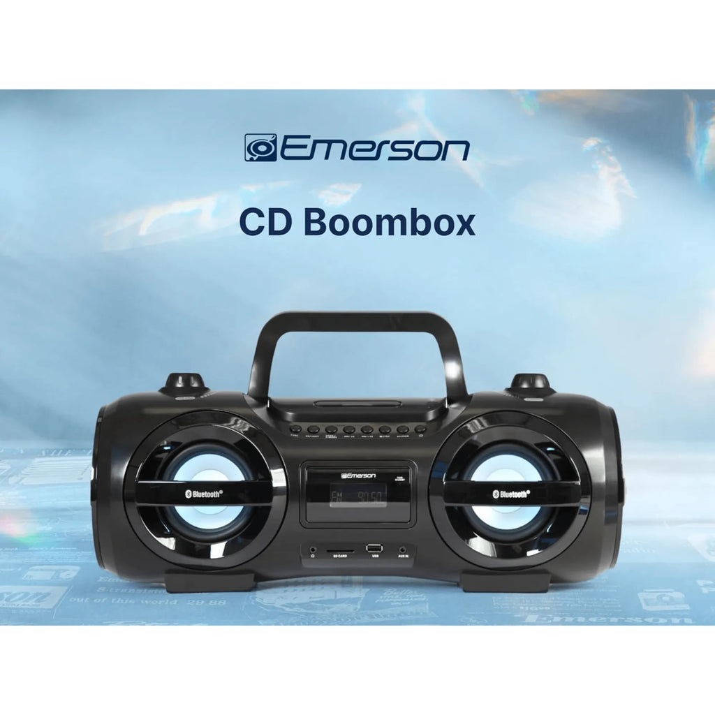 Emerson Retro Portable CD Boombox - Refurbished Quality Sound