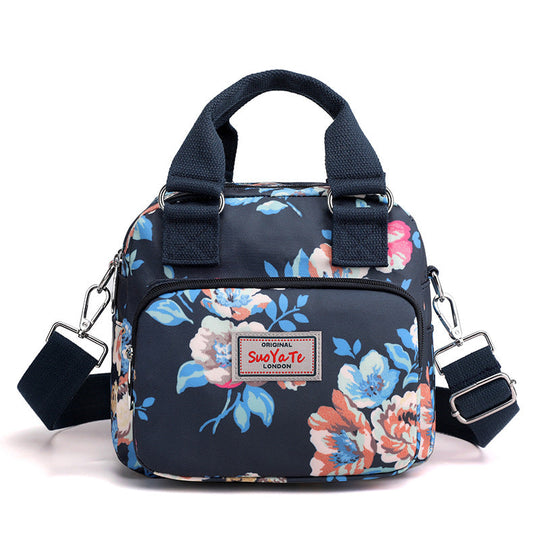 New Arrival Printed Travel Water-Resistant Nylon Multi-Pocket Casual Tote Bag