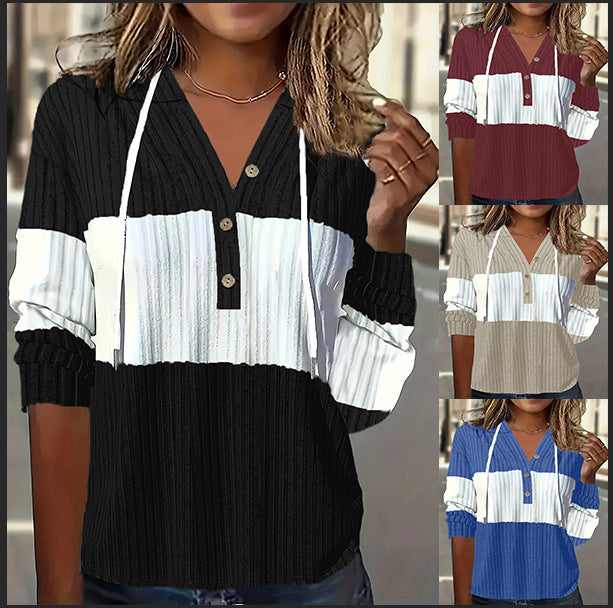 Patchwork Versatile Dress And Hooded Long-sleeve Top