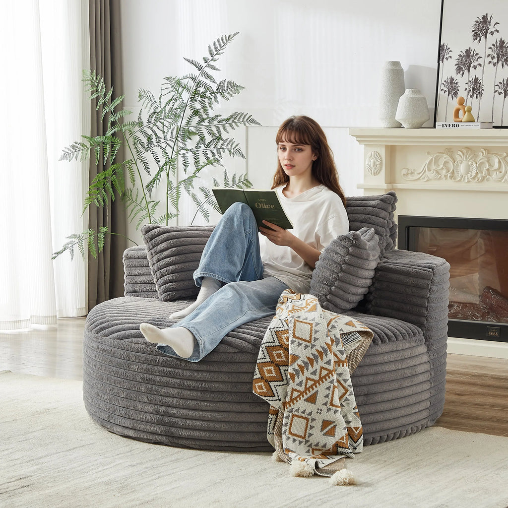 Sponge Soft 55'L Corduroy Chair for Ultimate Comfort
