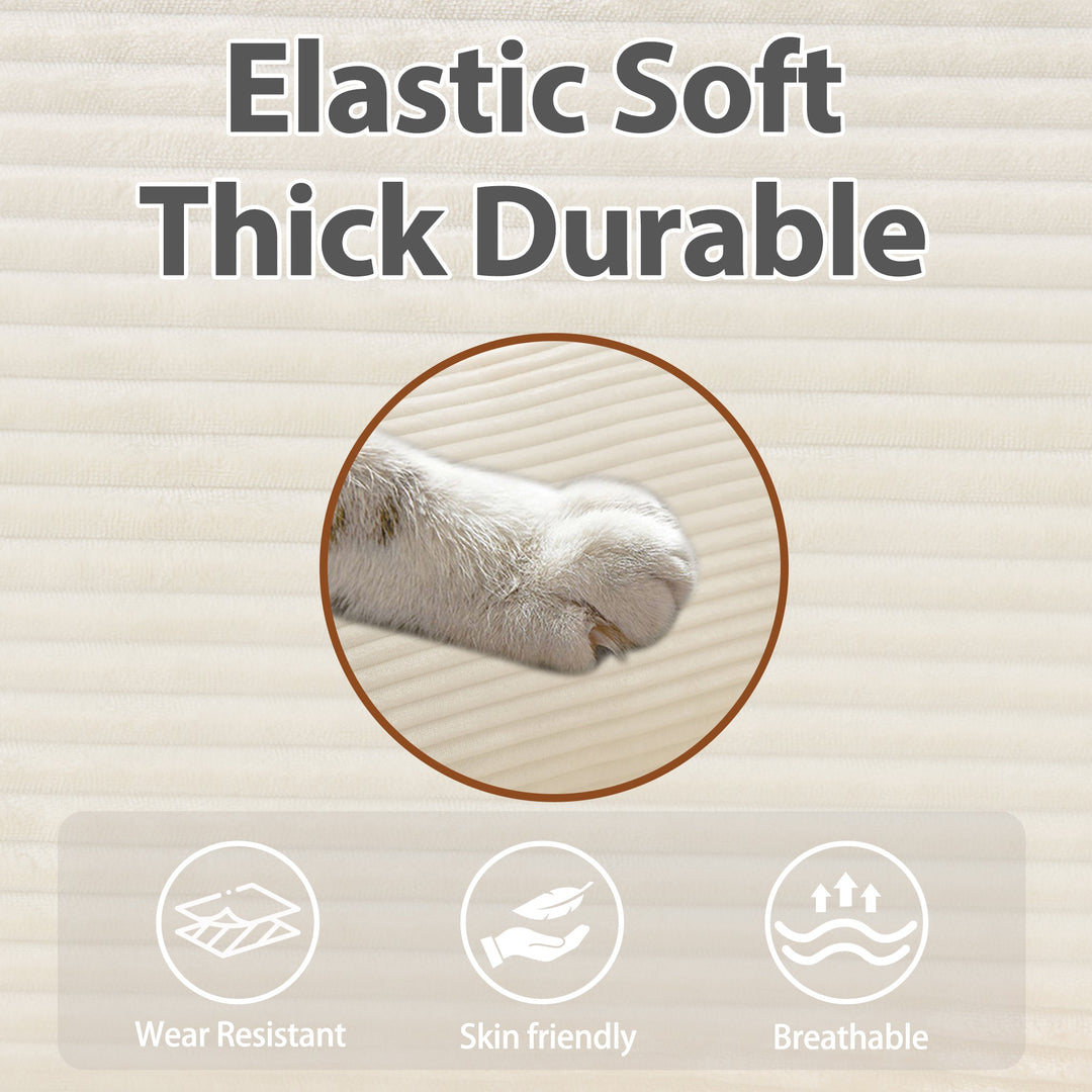 54" Plush Cloud Sofa: Modular Single + Ottoman Sofa with 22"