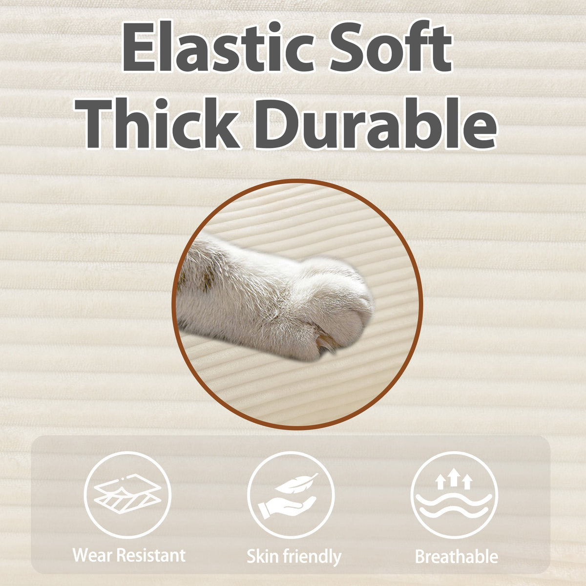 54" Plush Cloud Sofa: Modular Single + Ottoman Sofa with 22"