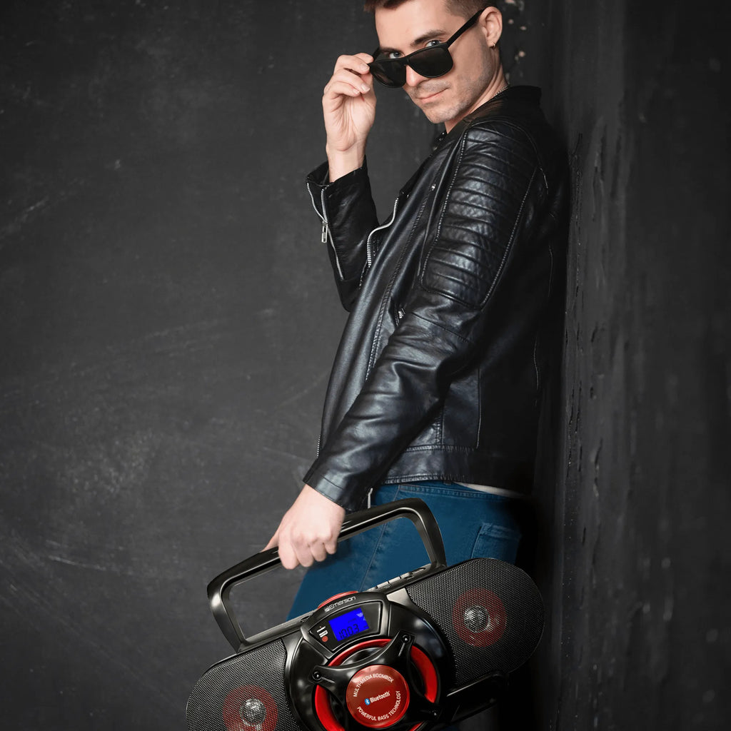 Stereo Sound Anywhere: Emerson Portable Bluetooth Boombox - Refurbished