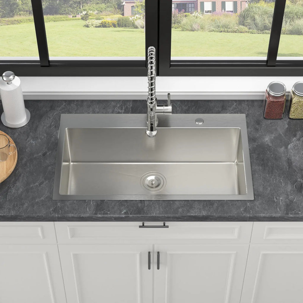33 Inch Topmount Sink - Stainless Steel Kitchen Sink
