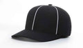 Richardson Flex-Fit Football/Lacrosse Officials Hat - Black w/ White Piping and White