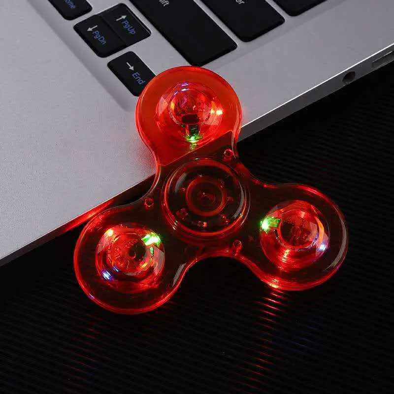 Luminous LED Light Fidget Spinner – Glow-In-The-Dark Stress Relief Toy