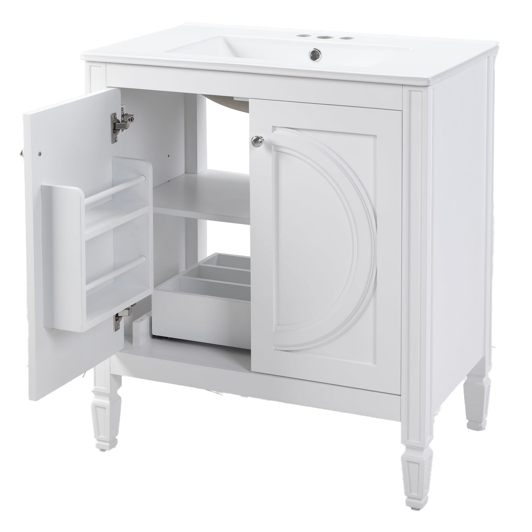 30" No Assembly Needed Vintage Bathroom Vanity