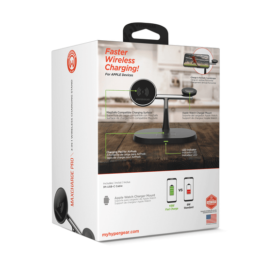 HyperGear MaxCharge Pro 3-in-1 Magsafe Charging Stand