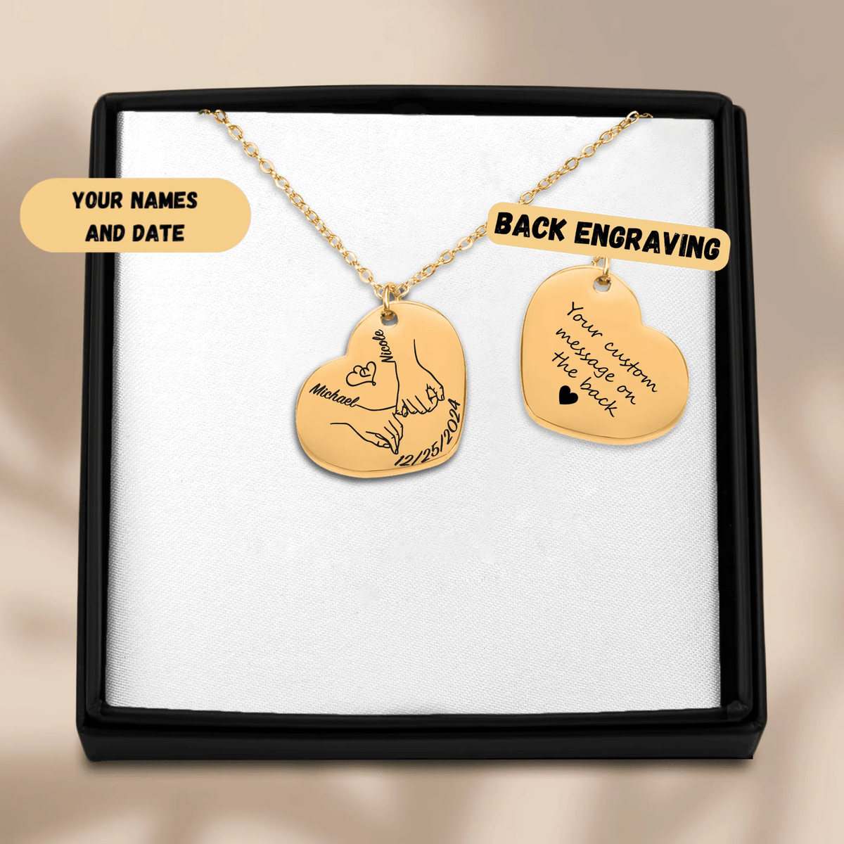 Our first christmas together Heart Necklace