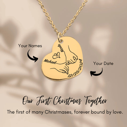 Our first christmas together Heart Necklace