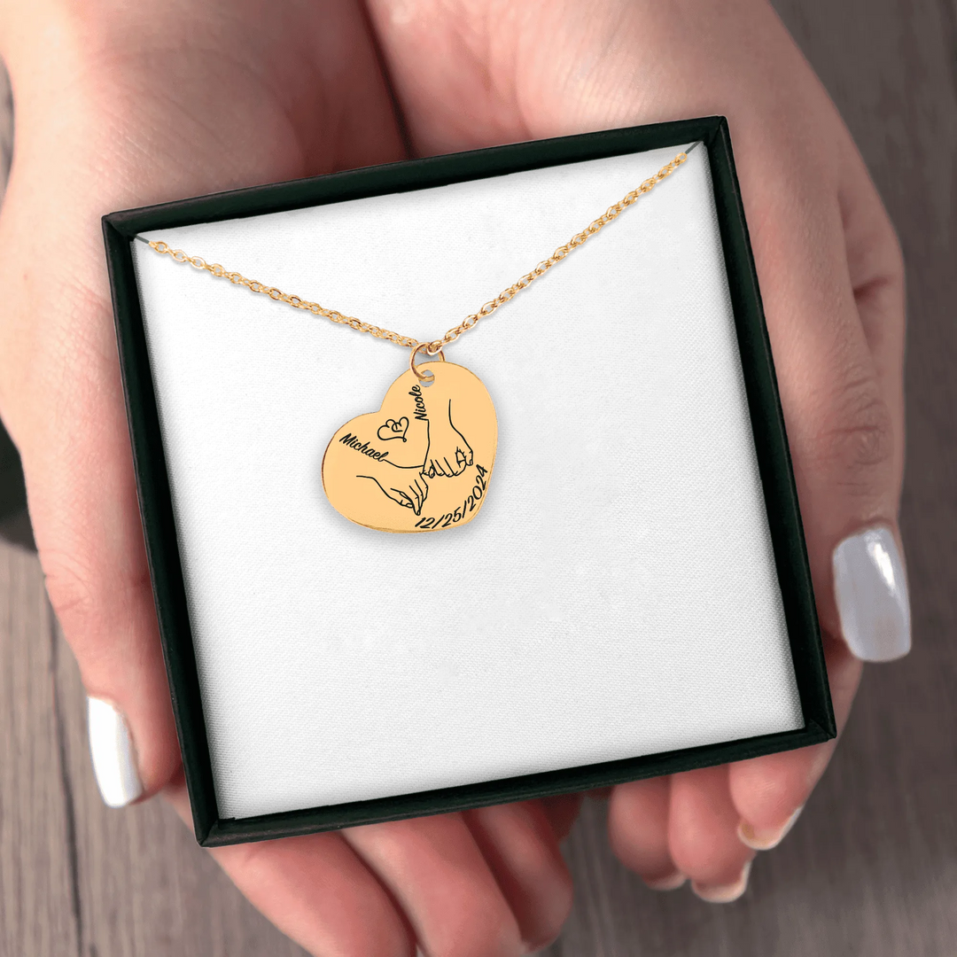 Our first christmas together Heart Necklace