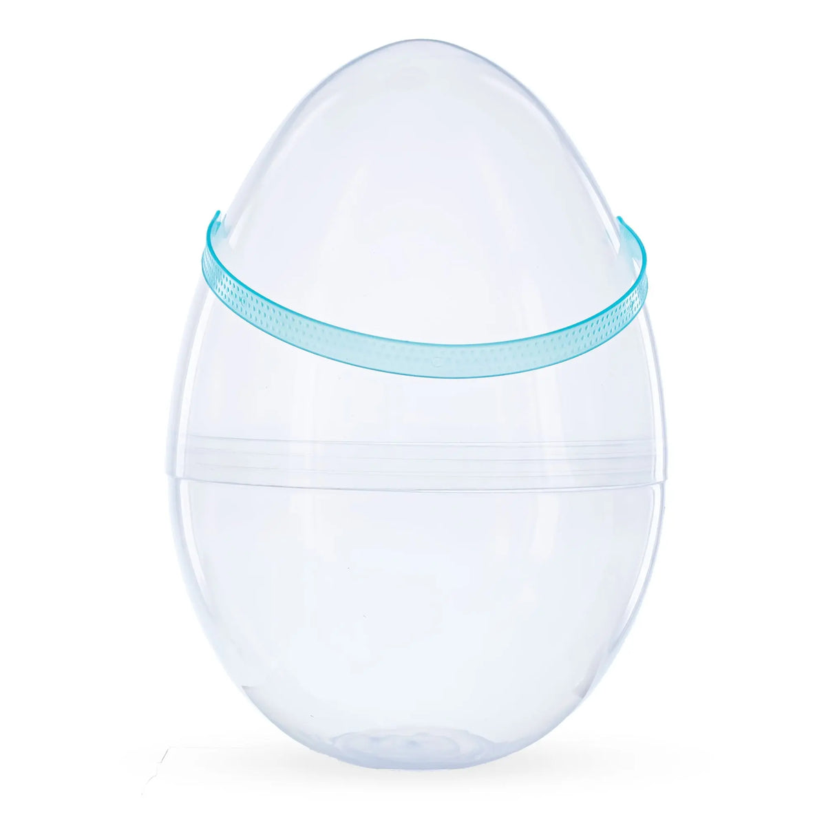 Set of 2 Transparent Jumbo Plastic Easter Eggs with Handles Large Size 10 Inches