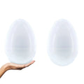 Set of 2 White Large  Jumbo  Giant Fillable Plastic Easter Eggs 10 Inches