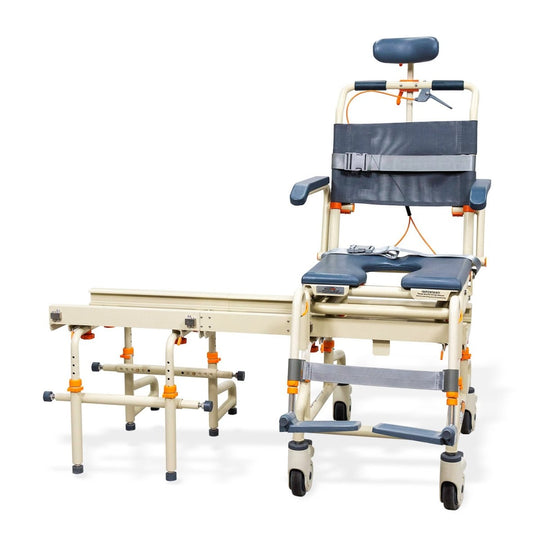 Tub Buddy Shower Chair Over the Bath with Tilt