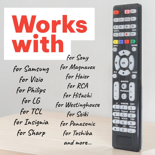Anderic Substitute for Vizio VR2/R1.0 TV Remote Control [RR1DTV]